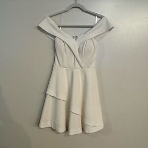 Elegant Off-Shoulder White Dress